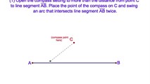 11-6. How to Drop a Perpendicular to a Line from a Given Point not on the Line Using a Compass and Straightedge
